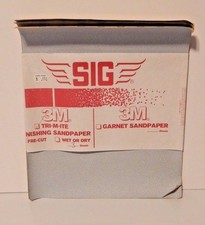 Sig/3M Set of Tri-M-Ite Finishing Sandpaper 220 grit 3 sheets NEW