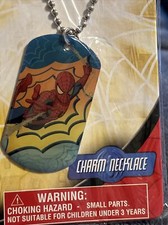 DOG TAG NECKLACE - Spiderman Shooting Web-Superhero Comic Hero 3 NEW SEALED