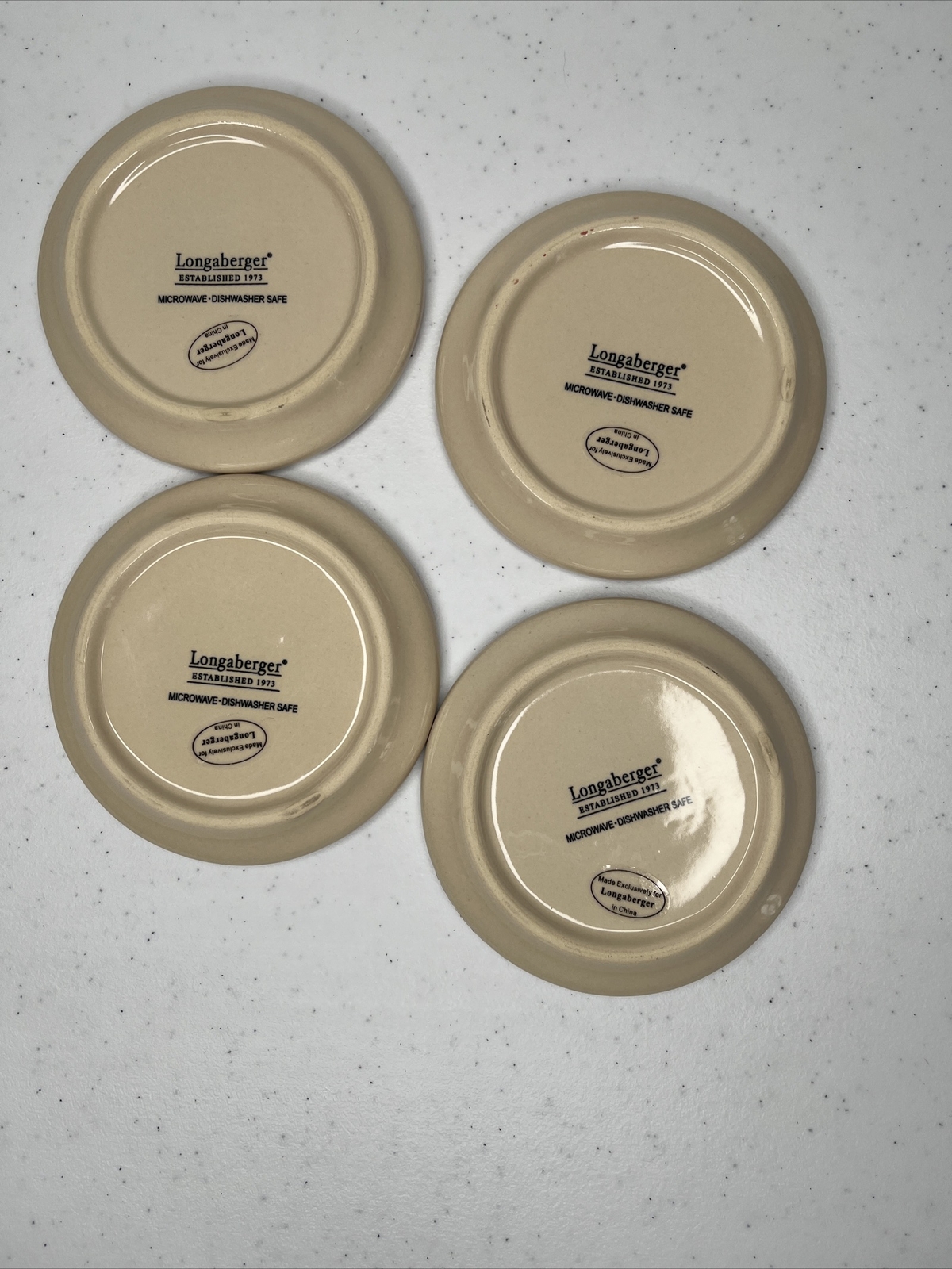 Longaberger Pottery Candle Holder Plate Christmas Holiday Candy Cane