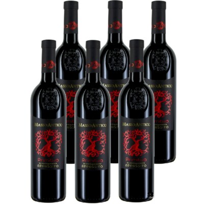 Masso Antico Primitivo Salento IGT Appassito 14% vol 6 x 75cl Rotwein Italy