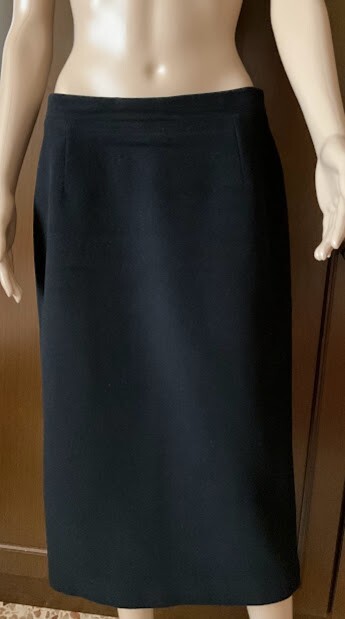 Caterina Masoni Women's warm winter wool skirt, black color, size 48 Skirt Women