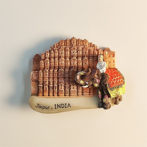 Magnete da frigorifero souvenir Jaipur India punto di riferimento palazzo ventoso 3D resina - Foto 3 di 5