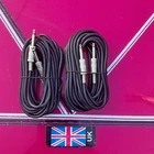 Speaker leads jack to jack  6x meters (pair) two speaker cables 6.35  1/4 inch