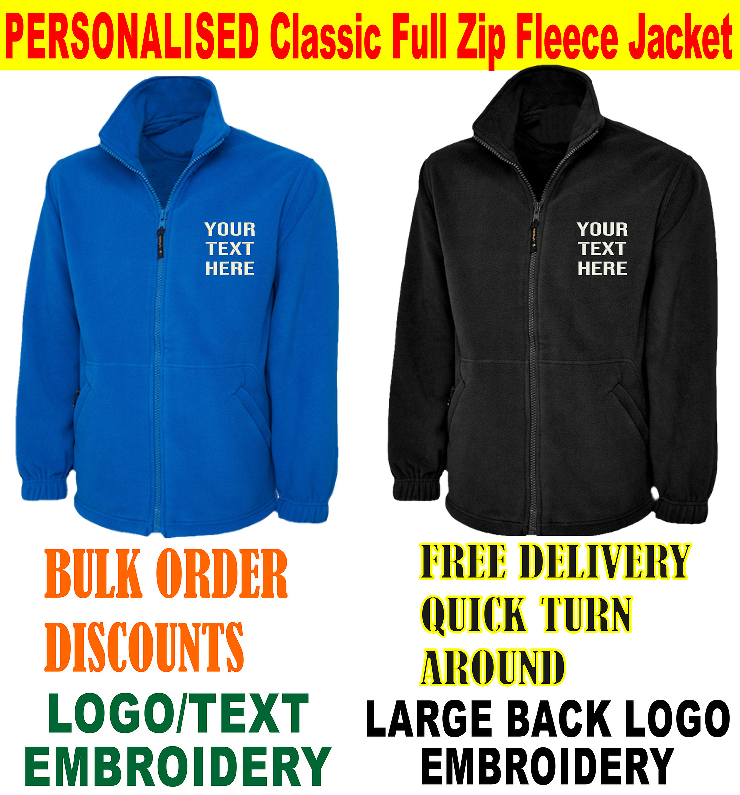 Giacca Pile Unisex Full Zip Uneek UC604