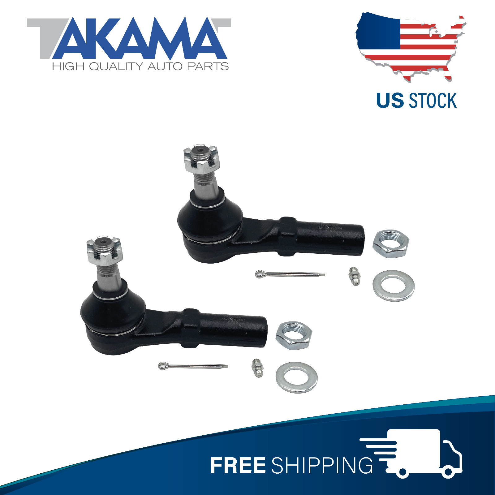 2Pcs Front Outer Tie Rod Ends Kit For Dodge Ram 1500 2500 3500 Pickup ES3538