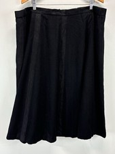Vtg Givenchy En Plus Wool Blend Skirt Sz 40 Plus Size Black READ Knee Length 80s