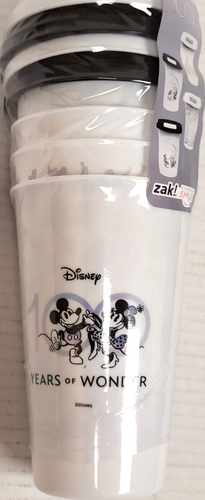 ZAK Disney 100 Anniversary 4-Pack Plastic Tumblers and Lids 16.5oz, NEW - Bild 5 von 8
