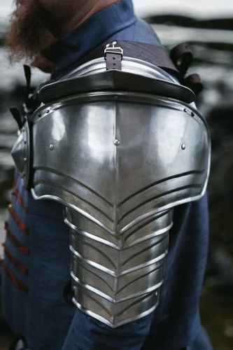 Médiévale Simple Épaulière Épaule Armor pour Warrior Et Halloween Costume - Photo 2 sur 5