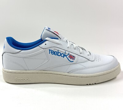 Reebok Club C 85 Graffiti Pack Mens 10 White Blue Tennis Shoe Sneakers 100074476