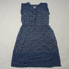 Loft Outlet Size XS Sleeveless Gathered at Waist Half Button Dress