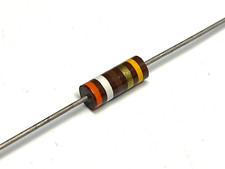 1pcs - Allen-Bradley 390R 1W 5% Carbon Composition Resistor, RCR32 RC32