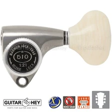 NEW Gotoh SGV510Z-VL5 MGT L3+R3 LOCKING Tuners Set 3x3 - ANTIQUE X-FINISH NICKEL
