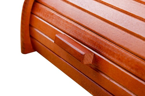 Große Brotdose aus Holz mit Schiebedeckel Holz Farbe Orange - Bild 5 von 6