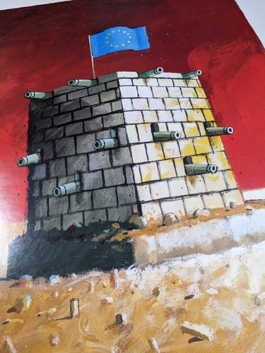 Borislav Sajtinac, Festung Europa, Offsetdruck, handsigniert, nummeriert, 1994 - Bild 5 von 11