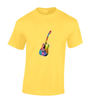 PAINT SPLASH GUITAR HERREN T-SHIRT COOL GITARRIST MUSIKER MUSIK DESIGN BAND