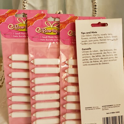 Bow-tique Baby Hair Clips White Plastic sets of -1 clips Secure