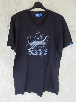 T-shirt ADIDAS noir jersey coton trefoil 2XL XXL - Photo 1/4