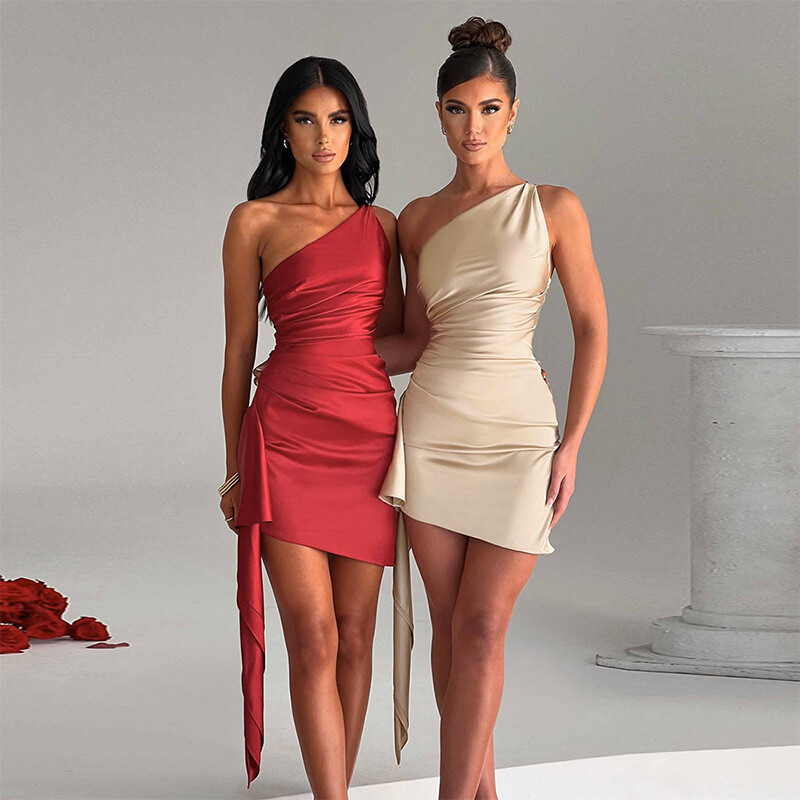 satin spaghetti strap mini dress Baby Pink Satin Diamante Mini Dress – Katch Me