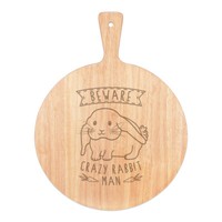 Beware VerrüCkte Hase Mann Pizza Brett Paddel Holz Lustig Bunny
