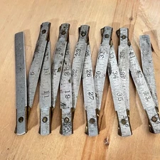 Vintage The Rustless Rule Alluminum & Brass Folding Ruler 72"