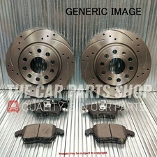 FOR VW GOLF R MK7 2013> FRONT DRILLED BRAKE DISCS 340MM AND PADS