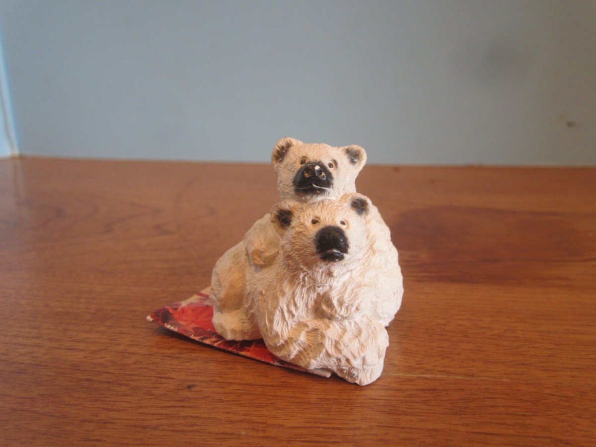 Edmond Wolf Jr. Polar Bear Cubs Figurine Wildlife Collectables