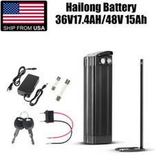 36Volt 48Volt Lithium Ebike Battery 15Ah 17.4Ah 1000W Silverfish E-bike Battery