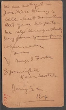 Canada 1904 post card George Foster Springhill Nova Scotia/net yet for a bell