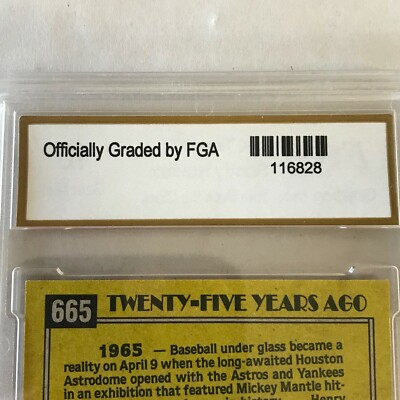1990 Topps #665 Sandy Koufax Turn Back The Clock FGA 10 Gem Mint