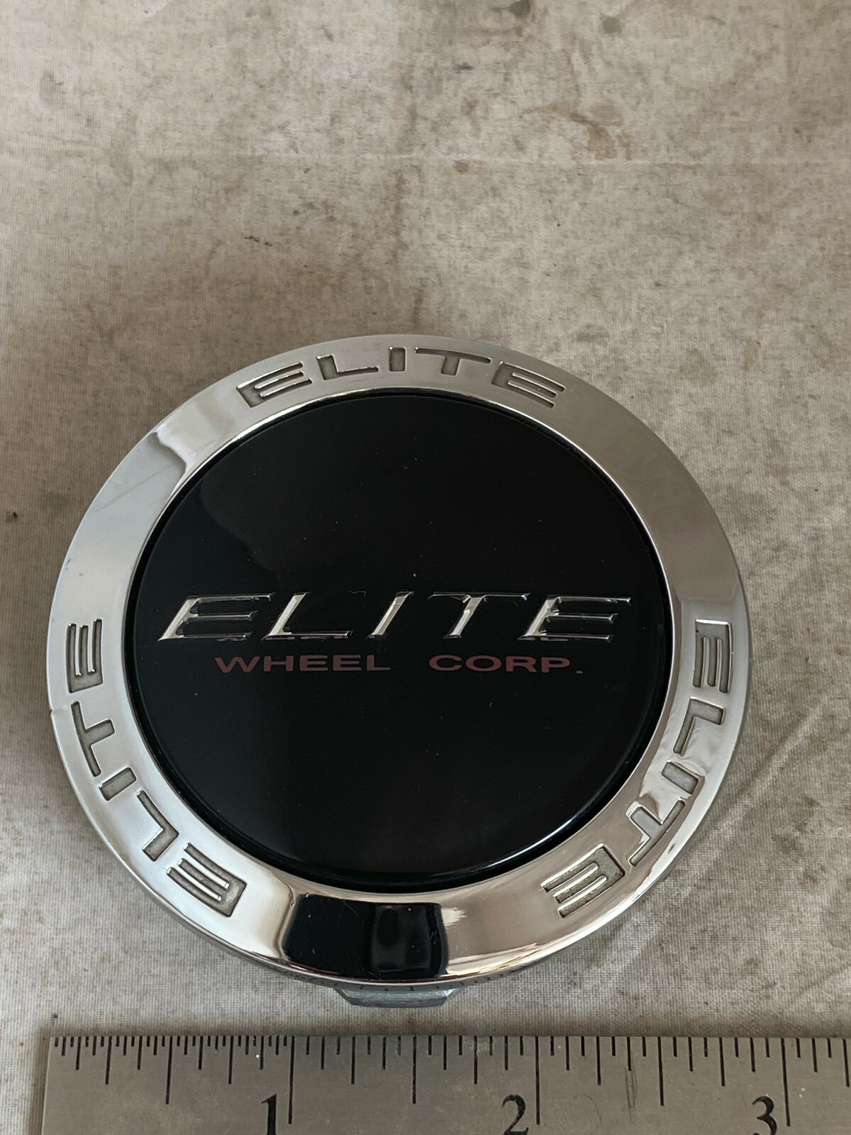 Elite Custom Wheels Wheel Corp Rim Hub Chrome Black Cover Center Cap M-581-image