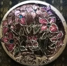 Hobo Nickel Buffalo Nickel hand carved original by J&M Tarantula as I Miss You.