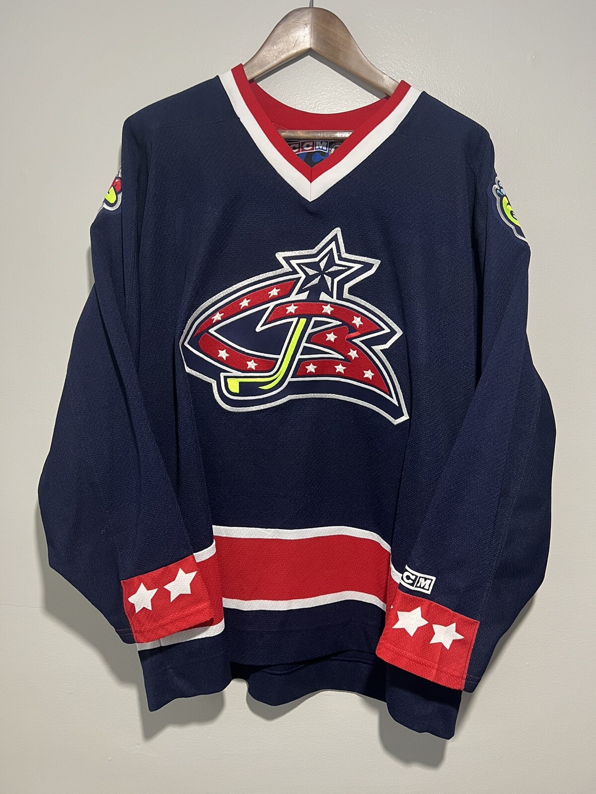 CCM Columbus Blue Jackets Vintage Men’s NHL Hockey Jersey Vintage XL CBJ