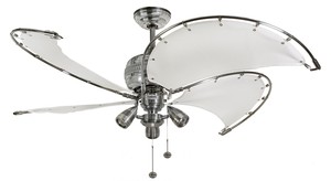 132 Cm 52 Nautical Indoor Ceiling Fan Light Spinnaker Stainless