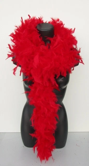 DISFRAZ BURLESQUE BOA PLUMA LUJO 120 GM GRUESO AÑOS 20 ALETA SHOWGIRL BOA 6 PIES Foto 3 de 3