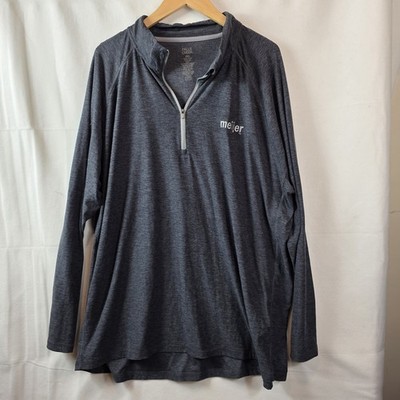 Meijer Employee Men's pullover shirt gray long sleeve XXL