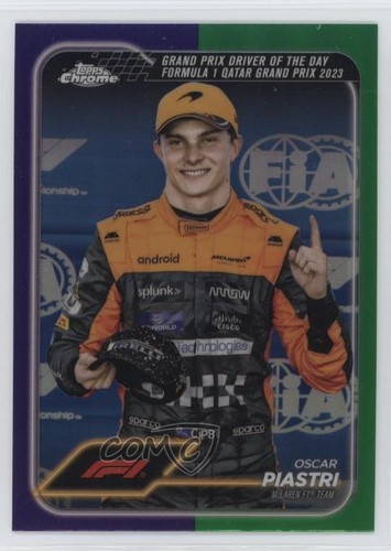 2024 Topps Chrome Formula 1 Purple & Green Refractor Oscar Piastri #175 1i3m