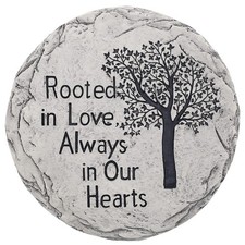 Garden Memorial Stepping Stone - Rooted in Love, Always in Our Hearts - Tree ...