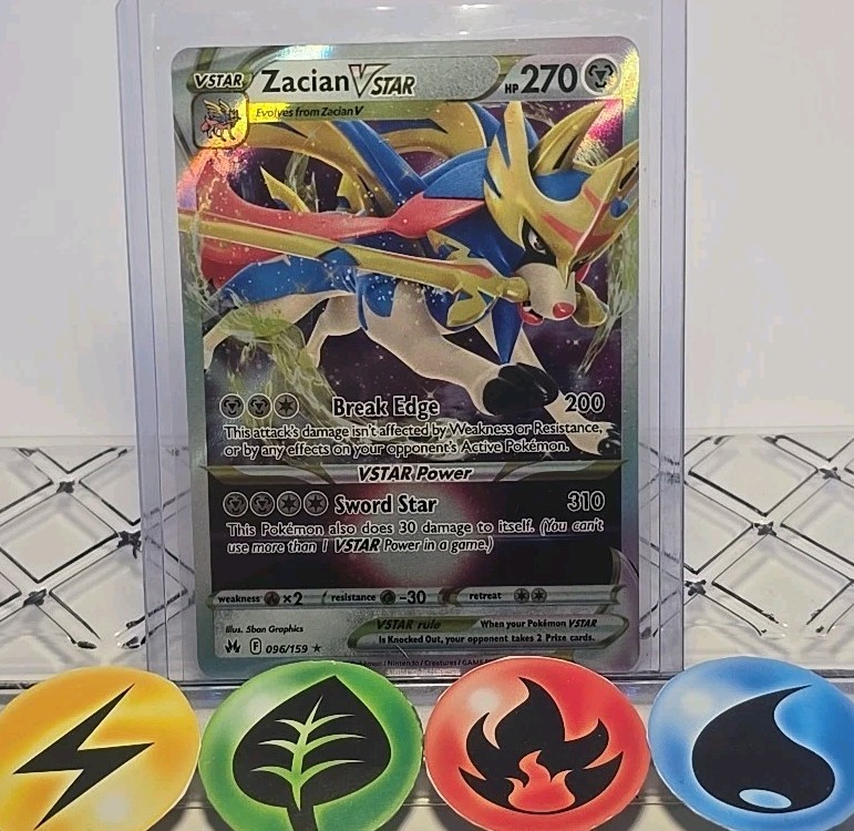  Pokémon TCG Zacian VSTAR 96/159 Crown Zenith 2023 NM