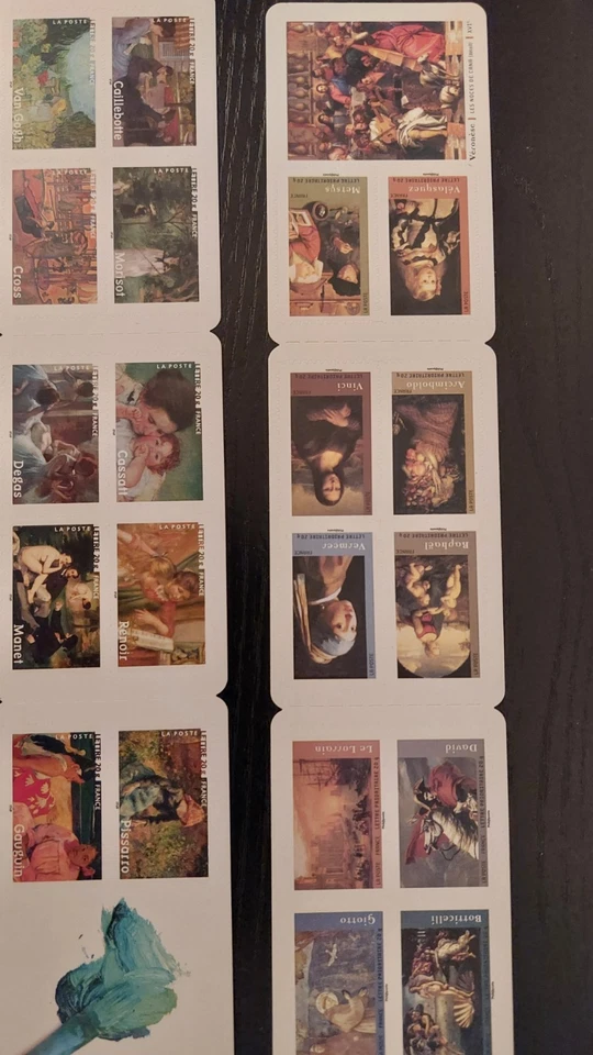 2 CARNETS DE 10 TIMBRES TABLEAUX FRANCE NEUFS-POUR COURRIER-MOINS DE MOITIE PRIX - Photo 1/1