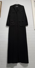Gucci Women's Silk Long Shirt Dress Black Size 44