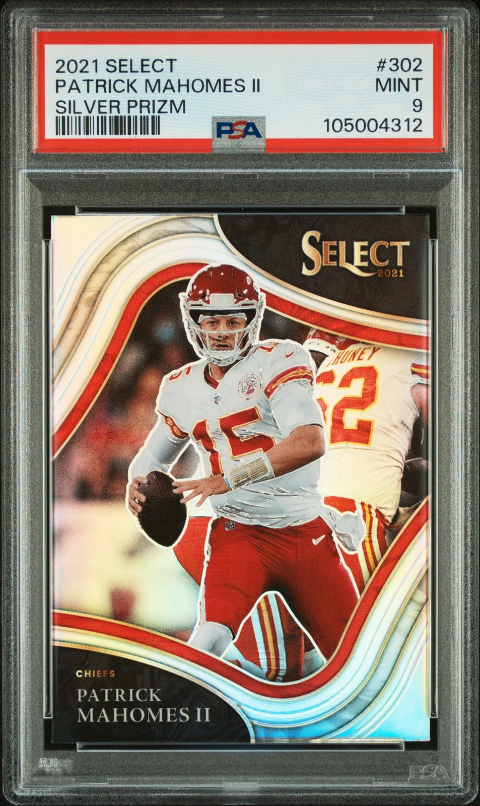 2021 PANINI SELECT SILVER PRIZM #302 PATRICK MAHOMES II PSA 9
