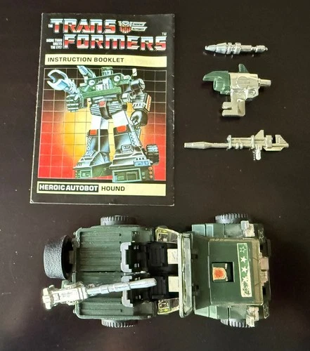 Vintage 1984 G1 Transformers Hound Jeep Autobot Hasbro Takara Japan