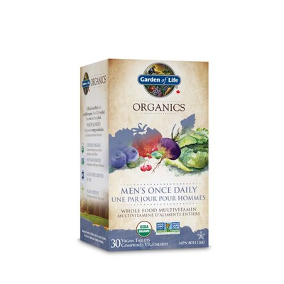 Garden Of Life Organics Men's Once Daily Multivitamin Organic Fruits 30pcs NEW