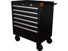 Halfords Advanced Soft Close 6 Drawer Tool Box Storage Cabinet - Black (Dented)