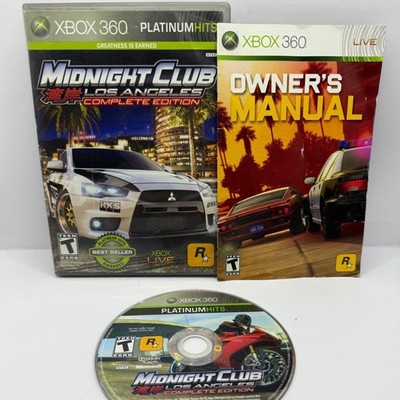 Midnight Club Los Angeles Complete Edition Xbox 360 Platinum Hits CIB Tested