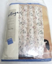 Vintage Collage Fabric Shower Curtain Spring Vine 69" x 69" Panel Style New