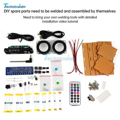 DIY Bluetooth Speaker Electronic Kit 87.5-108MHZ FM Radio DIY Soldering Project
