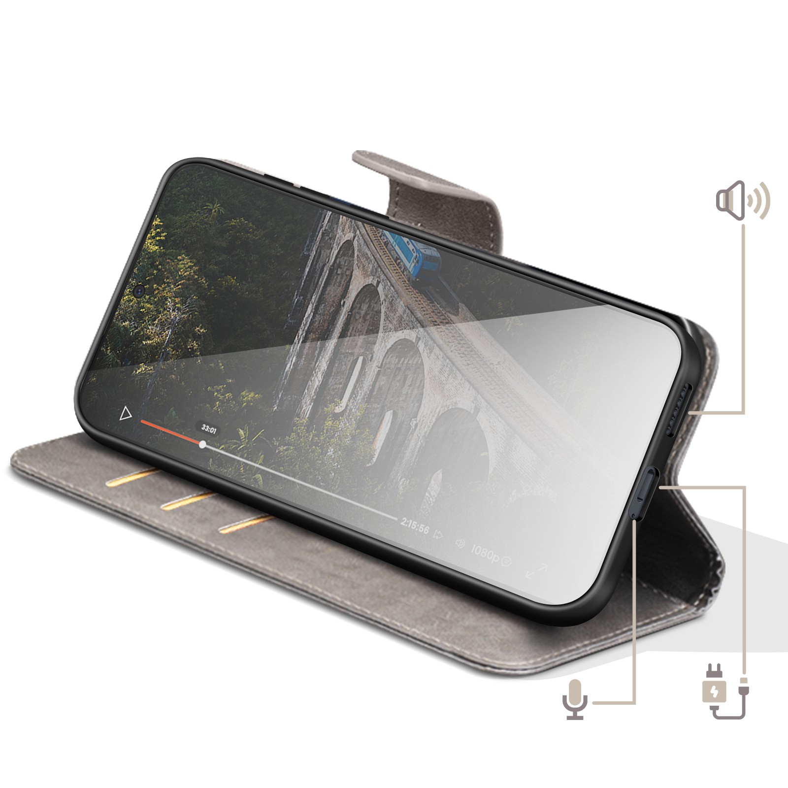Protection Honor Magic 8 Lite style rétro gris idéal pour vos déplacements