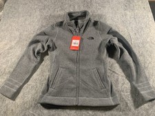 NWT The North Face Sweater Fleece Jacket Ladies S Gray Full Zip Outdoor Hiking