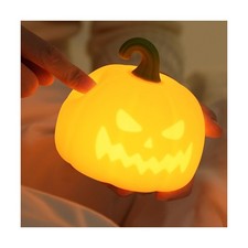 Led Cute Pumpkin Night Light, 7 Colors Dimmable Bedside Lamp, Touch... Fast Ship